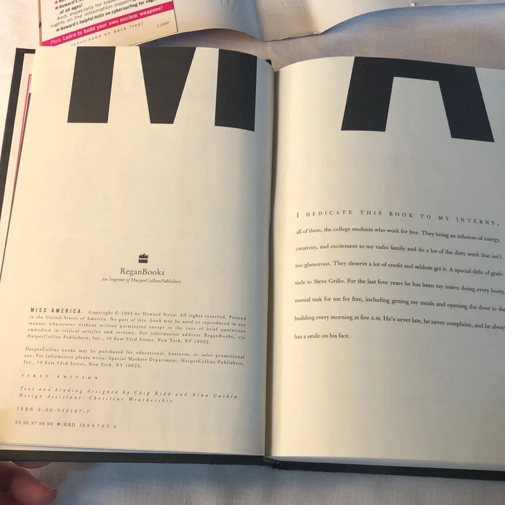 MISS AMERICA HOWARD STERN HARD OVER BOOK